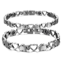 The King Of Quantity Hollow Sweetheart Titanium Bracelet For Lovers