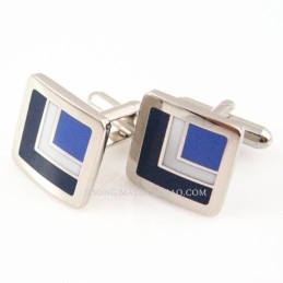 Titanium Navyblue Polyline Cufflinks