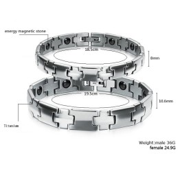 Easy To Use Health Titanium Bracelet For Lovers