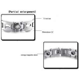 The Queen Of Quality Titanium Bracelet For Lovers With Rhinestone