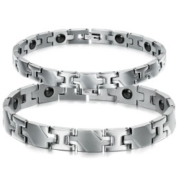 Excellent Quality Health Titanium Lodestone Bracelet For Lovers