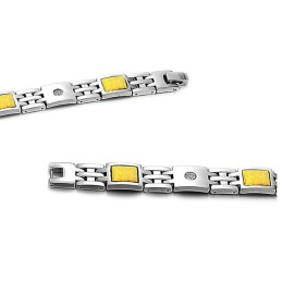 Superior Quality Health Titanium Lodestone Bracelet For Lovers With Rhinestone