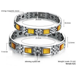 Reliable Quality Health Titanium Lodestone Bracelet For Lovers