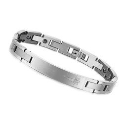 To Enjoy High Reputation At Home And Abroad Titanium Bracelet For Lovers With Diamond