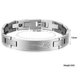 To Enjoy High Reputation At Home And Abroad Titanium Bracelet For Lovers With Diamond