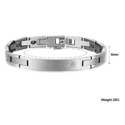 To Enjoy High Reputation At Home And Abroad Titanium Bracelet For Lovers With Diamond