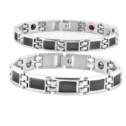 The Queen Of Quality Health Titanium Lodestone Bracelet For Lovers With Diamond