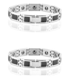 The Queen Of Quality Health Titanium Lodestone Bracelet For Lovers With Diamond