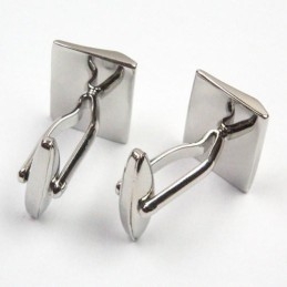 Fashion Titanium Convexity Oblong Cufflinks