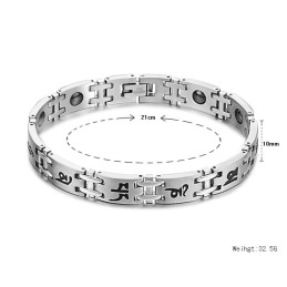 Stable Quality Male Titanium Lodestone Bracelet