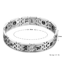 Stable Quality Male Titanium Lodestone Bracelet