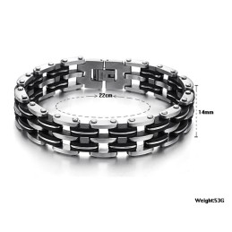Quality And Quantity Assured Male Titanium Silicone Bracelet