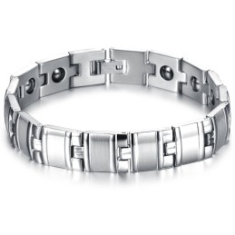 Stable Quality Male Antifatigue Titanium Lodestone Bracelet