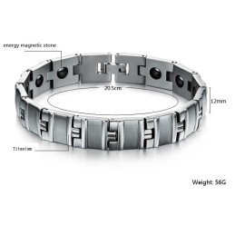 Stable Quality Male Antifatigue Titanium Lodestone Bracelet