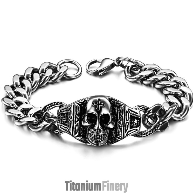 Superior Quality Skull Titanium Bracelet Superior Quality Skull Titanium Bracelet