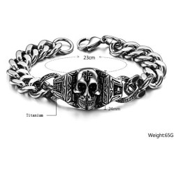 Superior Quality Skull Titanium Bracelet