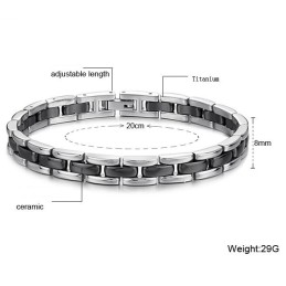 Wide Varieties Titanium Ceramic Bracelet