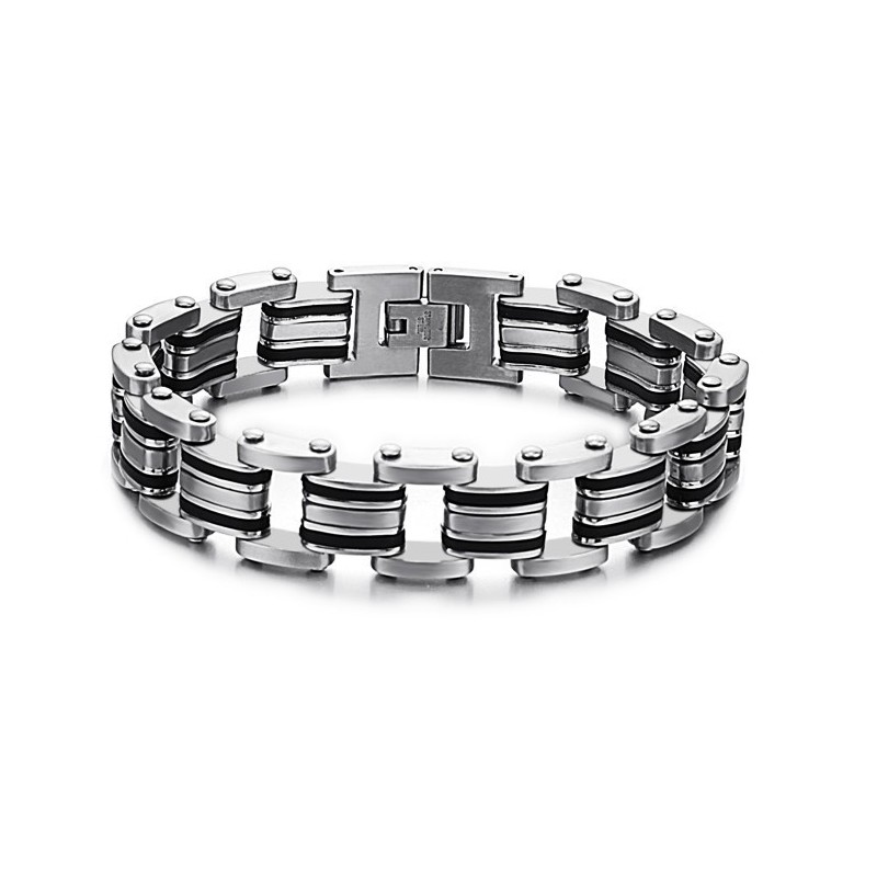 Stable Quality Male Classic Titanium Silicone Bracelet Stable Quality Male Classic Titanium Silicone Bracelet