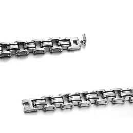 Stable Quality Male Classic Titanium Silicone Bracelet