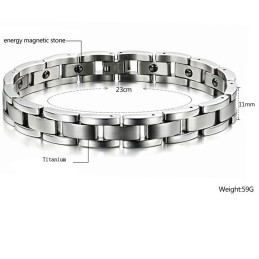 Wide Varieties Male Health Titanium Lodestone Bracelet