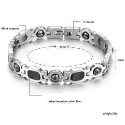 Stable Quality Male Health Titanium Lodestone Bracelet