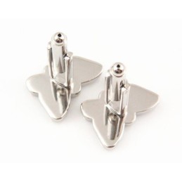 Butterfly Titanium Cufflinks With Diamonds