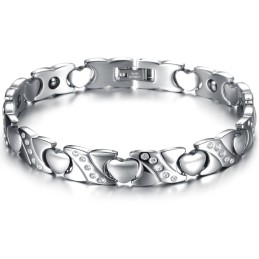 Quality And Quantity Assured Sweetheart Titanium Bracelet With Diamond