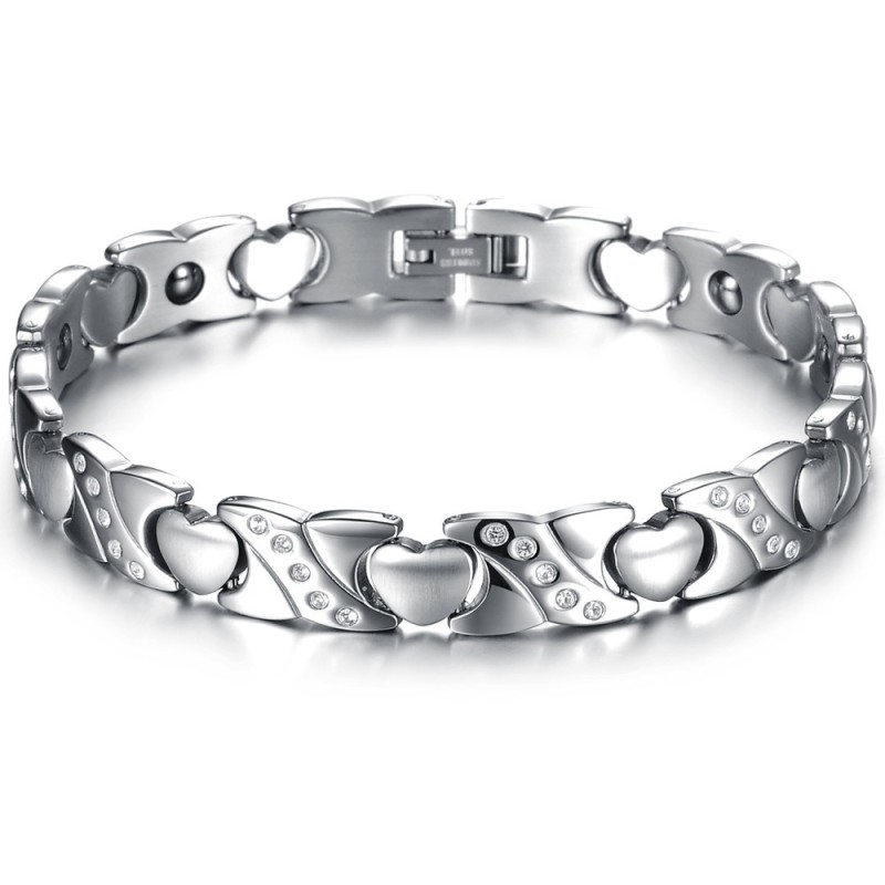 Quality And Quantity Assured Sweetheart Titanium Bracelet With Diamond Quality And Quantity Assured Sweetheart Titanium Bracelet With Diamond