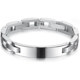 The Queen Of Quality Male Black Carbon Fiber Titanium Bracelet