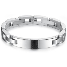 The Queen Of Quality Male Black Carbon Fiber Titanium Bracelet