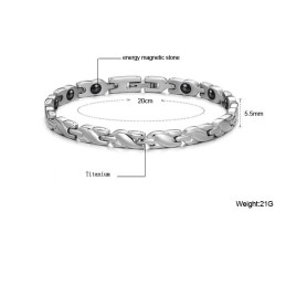 Easy To Use Female Health Titanium Lodestone Bracelet