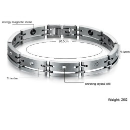 High Quality Male Titanium Lodestone Bracelet
