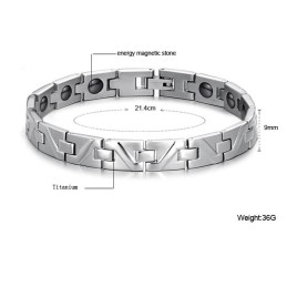Easy To Use Antifatigue Titanium Lodestone Bracelet