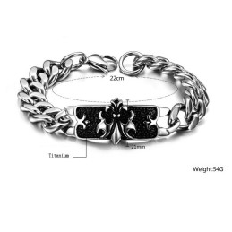 World-Wide Renown Male Classic Titanium Bracelet