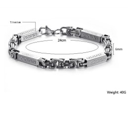 Reliable Reputation Male Concise Titanium Bracelet