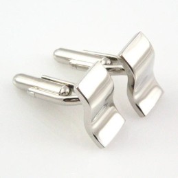 Titanium And Sigmoid Curve Cufflinks