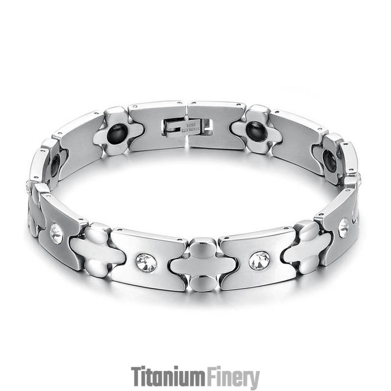 Superior Quality Health Titanium Bracelet With Diamond Superior Quality Health Titanium Bracelet With Diamond
