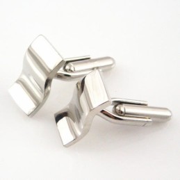 Titanium And Sigmoid Curve Cufflinks
