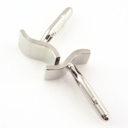 Titanium And Sigmoid Curve Cufflinks