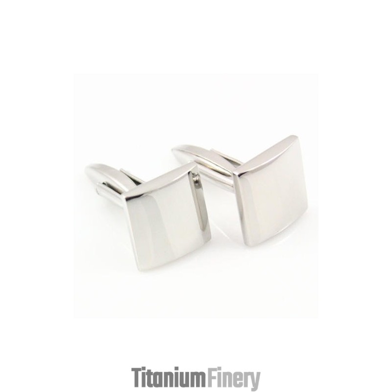 Titanium Convex Square Cufflinks Titanium Convex Square Cufflinks