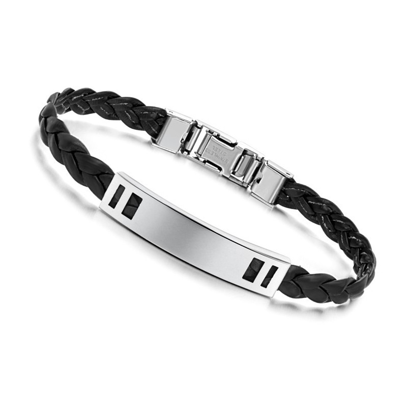 Easy To Use Female Titanium Leather Bangle