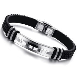 Excellent Quality Concise Titanium Silicone Bangle