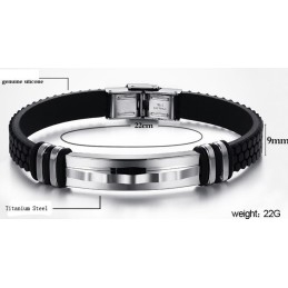 Excellent Quality Concise Titanium Silicone Bangle