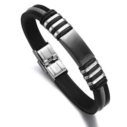 Superior Quality Male Titanium Silicone Bangle