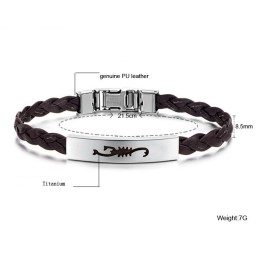 Superior Quality Female Titanium Leather Bangle