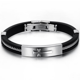 Excellent Quality Male Cross Titanium Bangle