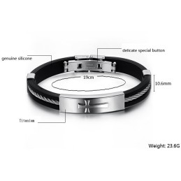 Excellent Quality Male Cross Titanium Bangle