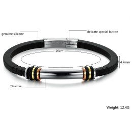 Selling Well All Over The World Titanium Silicone Bangle