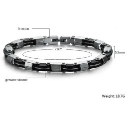Wide Varieties Titanium Silicone Bangle