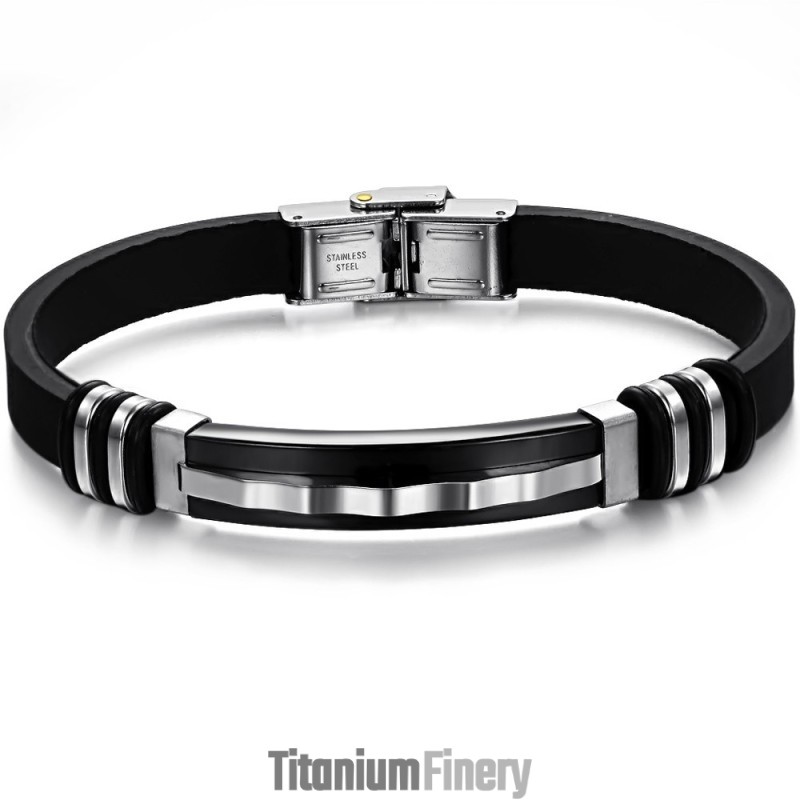 Complete In Specifications Titanium Silicone Bangle Complete In Specifications Titanium Silicone Bangle